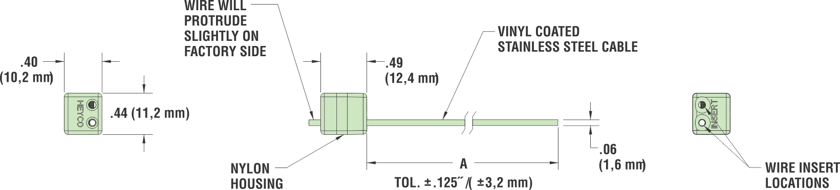 Heyco® Crimpless SunBundler® with PVC Coated Stainless Steel Wire Cable Ties